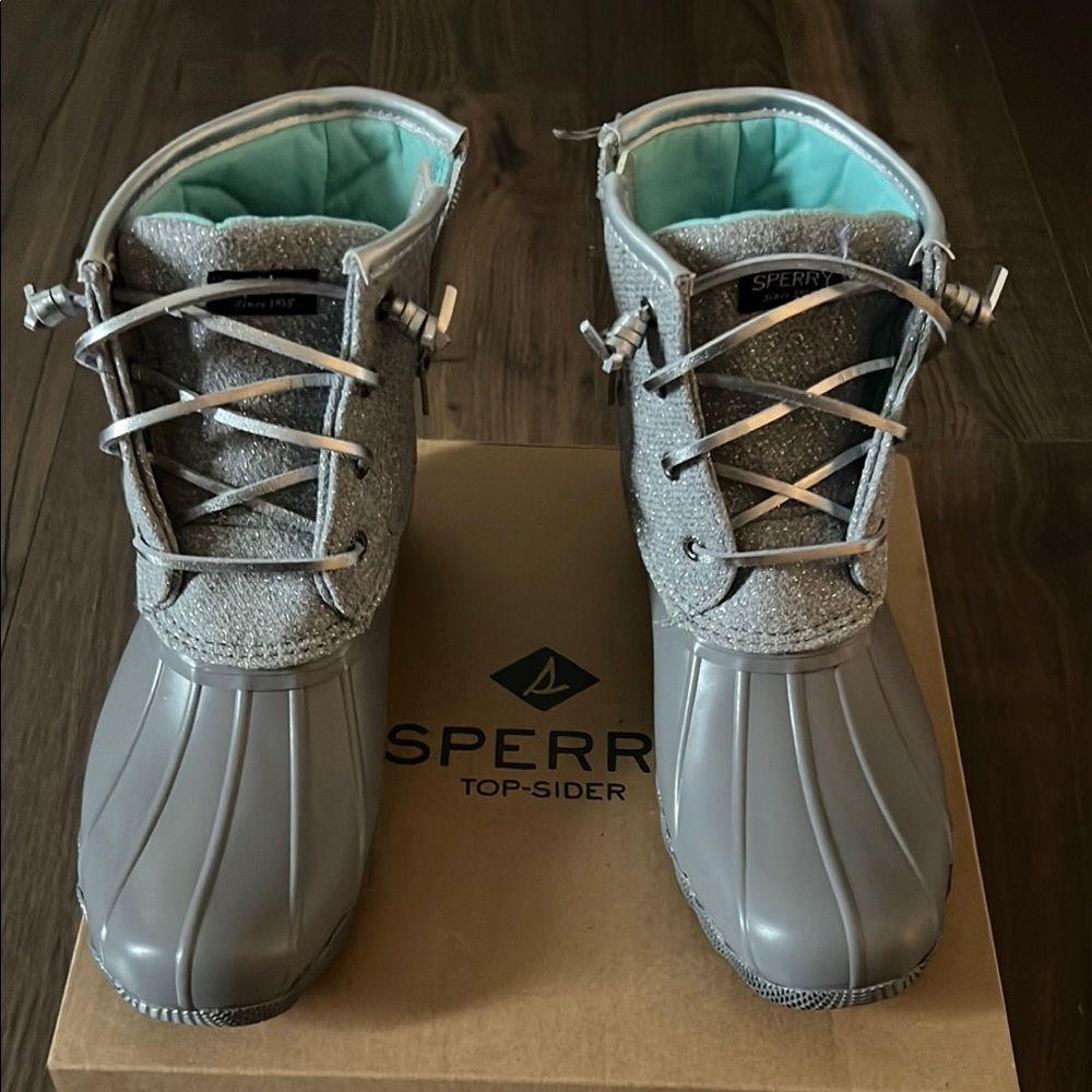 Silver Sperry Duck Boots